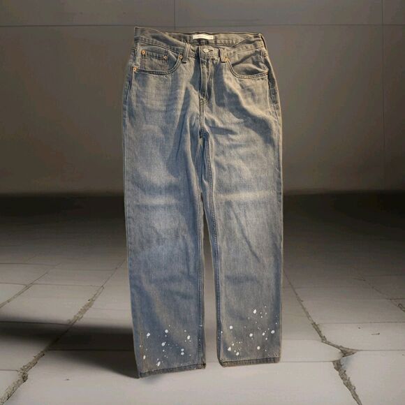 Levi's Denim - Levi's Low Pro Straight Jeans Grey Splatter Bleach Paint A0964-0017 W30 Size 10